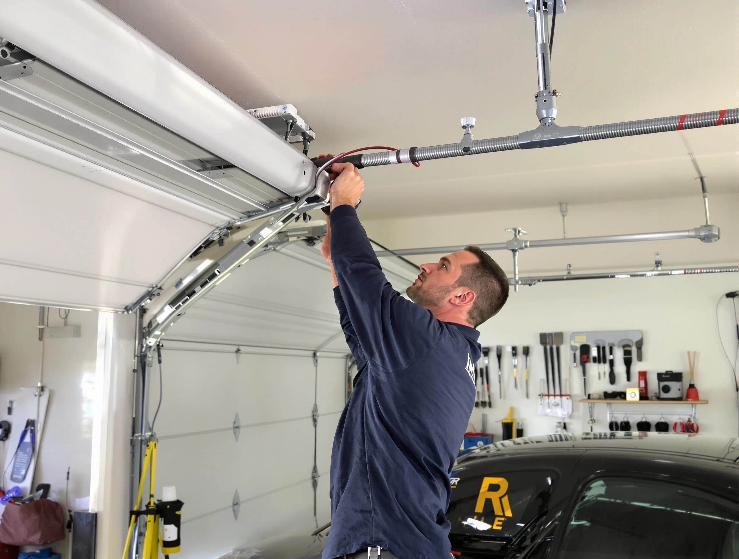 Millcreek Garage Door Repair technician performing garage door cable repair in Millcreek