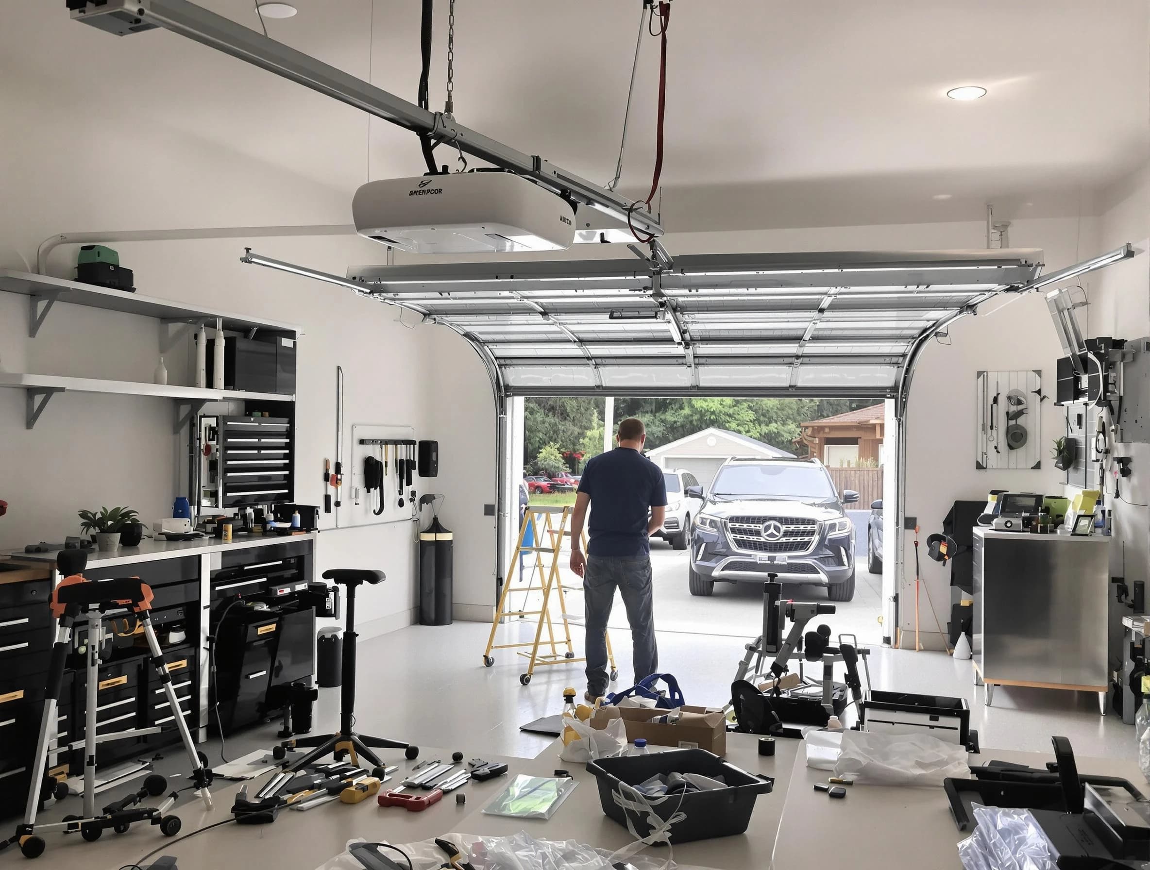 Garage door opener installation by Millcreek Garage Door Repair in Millcreek