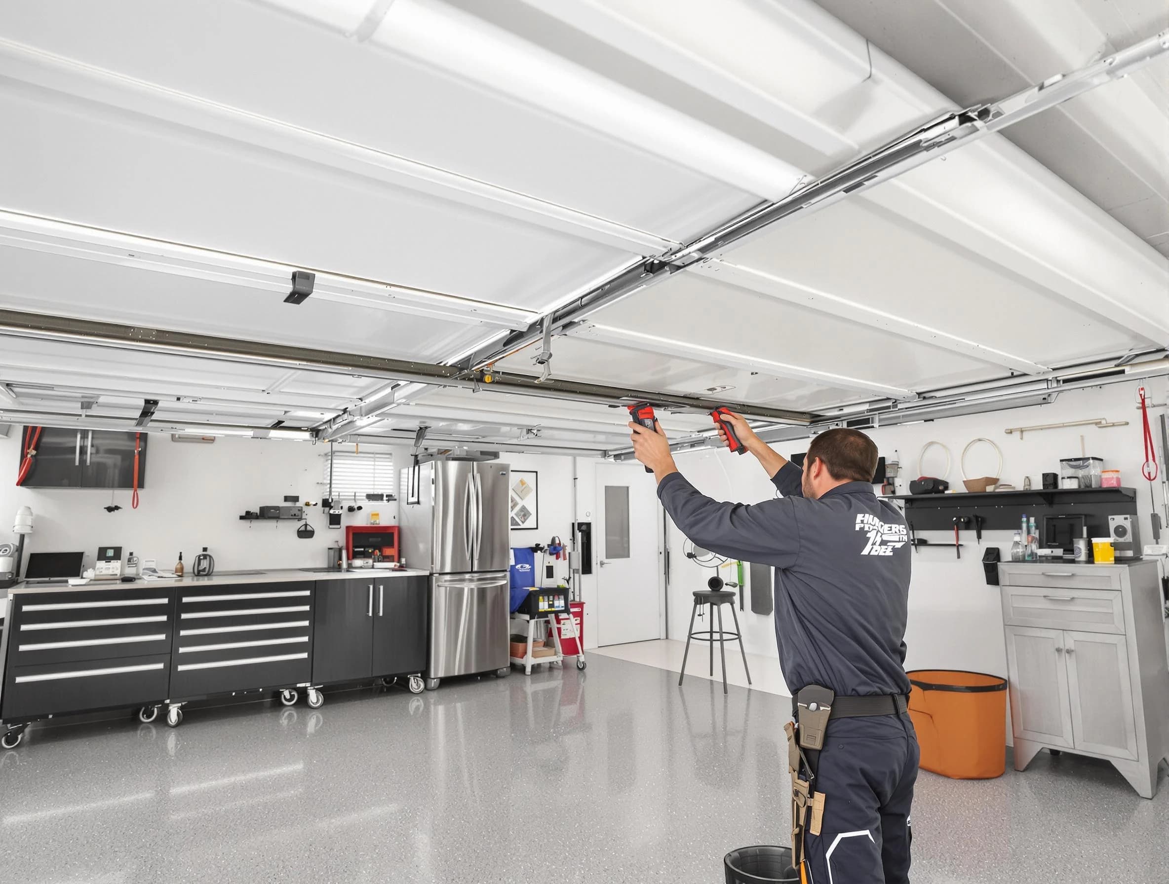 Overhead garage door repair service by Millcreek Garage Door Repair in Millcreek