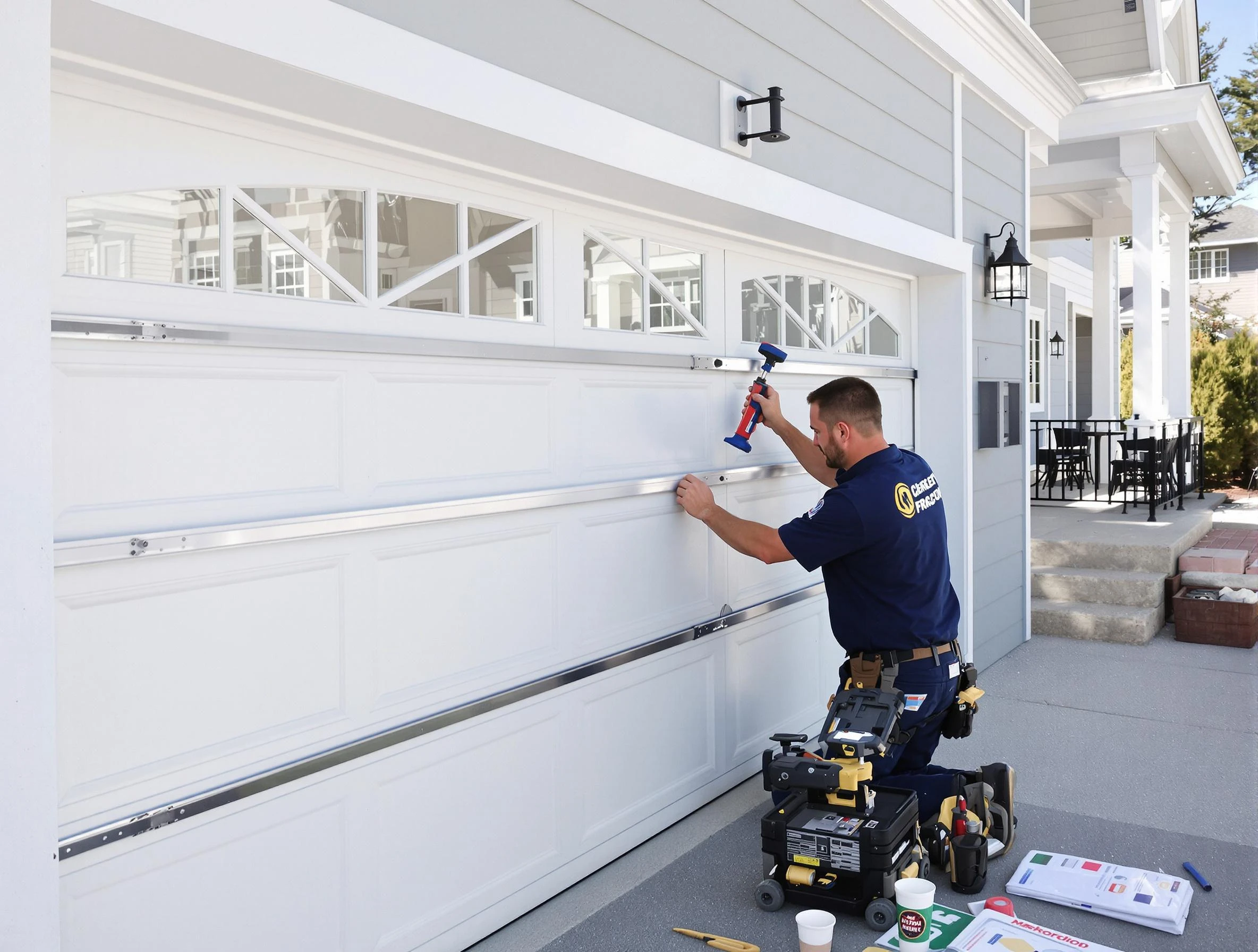 Professional garage door installation by Millcreek Garage Door Repair in Millcreek