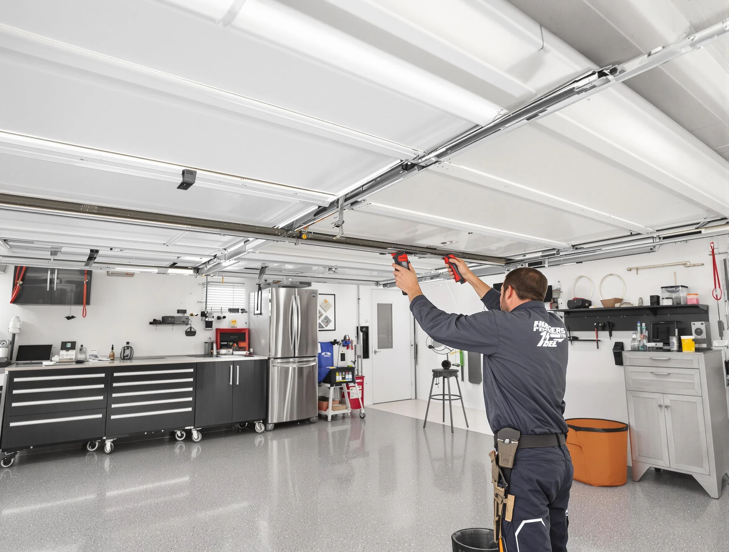Overhead garage door repair service by Millcreek Garage Door Repair in Millcreek